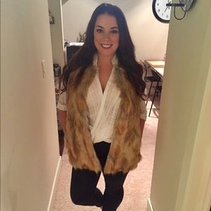 Faux fur vest
